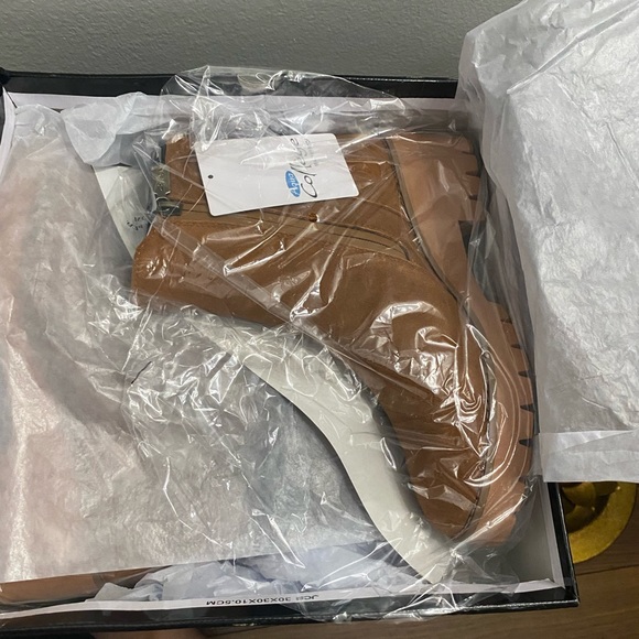 Aqua College Desiree Waterproof Booties in Cognac - NWT - Picture 10 of 10